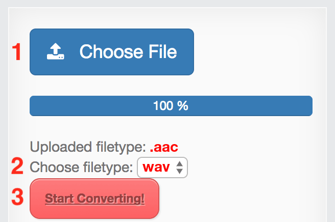 How to convert AAC files online to WAV
